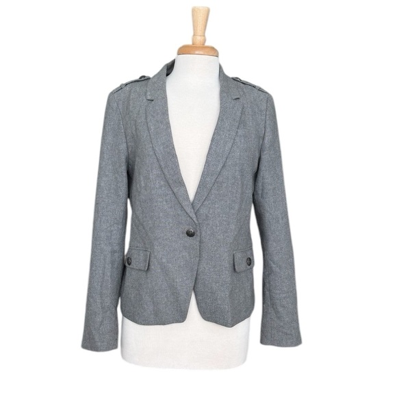 New Banana Republic Wool Light Gray Women's Blazer Size 14 - Picture 10 of 10